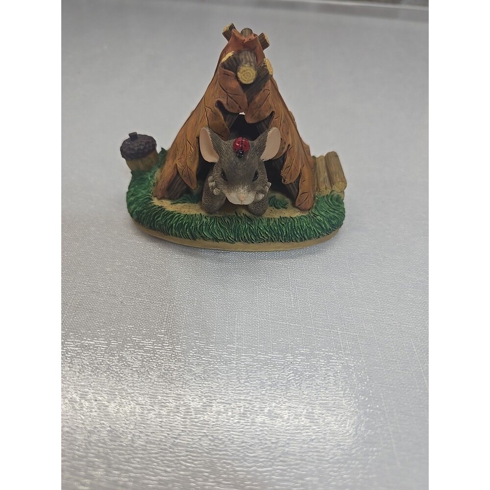 Charming Tails Camping Out Mouse Tent Figurine Fitz & Floyd